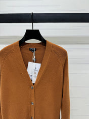 CHANEL HEAVY KNIT CARDIGAN WITH EMBELLISHED FLORAL DETAILS 274877