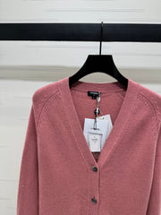 CHANEL HEAVY KNIT CARDIGAN WITH EMBELLISHED FLORAL DETAILS 274876