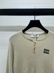 MIUMIU KNITTED LONG SLEEVE TOP STYLE 484