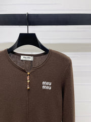 MIUMIU KNITTED LONG SLEEVE TOP STYLE 483