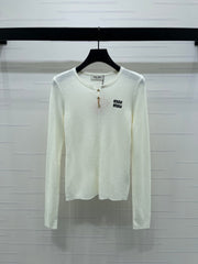 MIUMIU KNITTED LONG SLEEVE TOP STYLE 482
