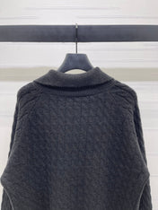 MIUMIU HALF-ZIP KNITTED PULLOVER WITH COLLAR STYLE 486