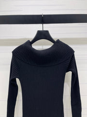 CHANEL 25S KNITTED LONG-SLEEVE DRESS 278