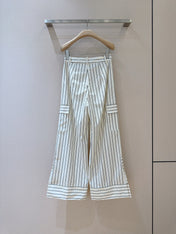 LV 25S VERTICAL STRIPED WIDE-LEG PANTS 0149