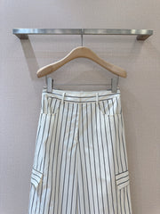LV 25S VERTICAL STRIPED WIDE-LEG PANTS 0149