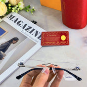 PANTHÈRE RIMLESS RECTANGULAR FRAME SUNGLASSES 573230 IN METAL