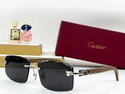 C DE RIMLESS RECTANGULAR FRAME SUNGLASSES CT0612S IN METAL