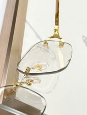 PHOTOCHROMIC LENSES C DE SQUARE FRAME SUNGLASSES CT0093O IN METAL