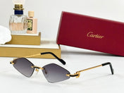 C DE RIMLESS ANGULAR FRAME SUNGLASSES CT0695 IN METAL