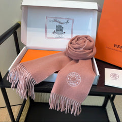 HERMES 25S SCARF 190 IN CASHMERE 854621