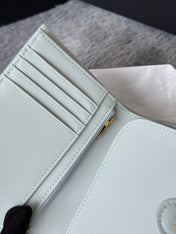 CHANEL 25S MULTI PURPOSE PASSPORT WALLET 15 IN SOFT MINT CALFSKIN GOLD HARDWARE
