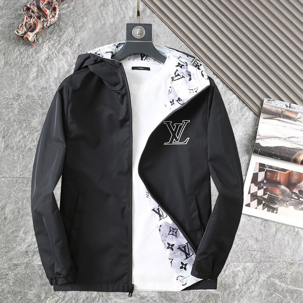 LV DOUBLE-SIDED JACKET BLACK AND WHITE 238980