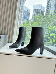 BALENCIAGA 25S ANKLE BOOTS IN BLACK COW LEATHER