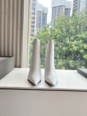 BALENCIAGA 25S ANKLE BOOTS WITH ZIPPER IN WHITE COW LEATHER