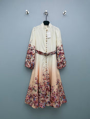 ZIMMERMANN 26S STAND COLLAR LONG-SLEEVE DRESS STYLE 139