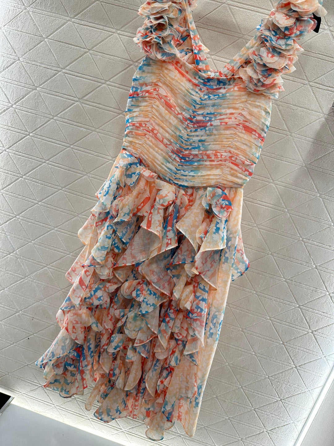 CHANEL 25S CAMELLIA LAYERED DRESS 651