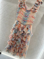 CHANEL 25S CAMELLIA LAYERED DRESS 651