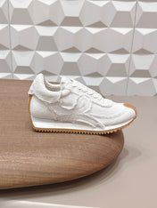 LOEWE 26S FLOW RUNNER SNEAKER IN WHITE DENIM