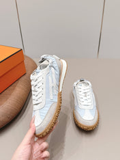 HM 26S BOUNCING SNEAKERS IN ICE BLUE NYLON AND LIGHT GREY SUEDE