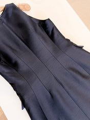 HERMES 25S SLEEVELESS EMBROIDERED SILK DRESS 318