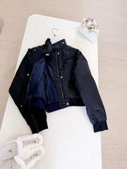 HERMES 25S QUILTED WINDJACKET WITH STAND COLLAR 308