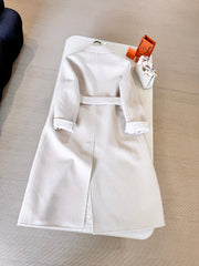 HERMES 25S BELTED CASHMERE PEACOAT 268