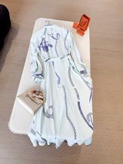 HERMES 25S LONG SILK DRESS 259