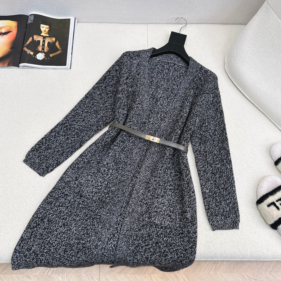 HERMES 25S LONG KNITTED CARDIGAN 080