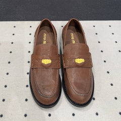 PENNY LOAFERS WITH GOLD COIN IN ALOEWOOD CALFSKIN