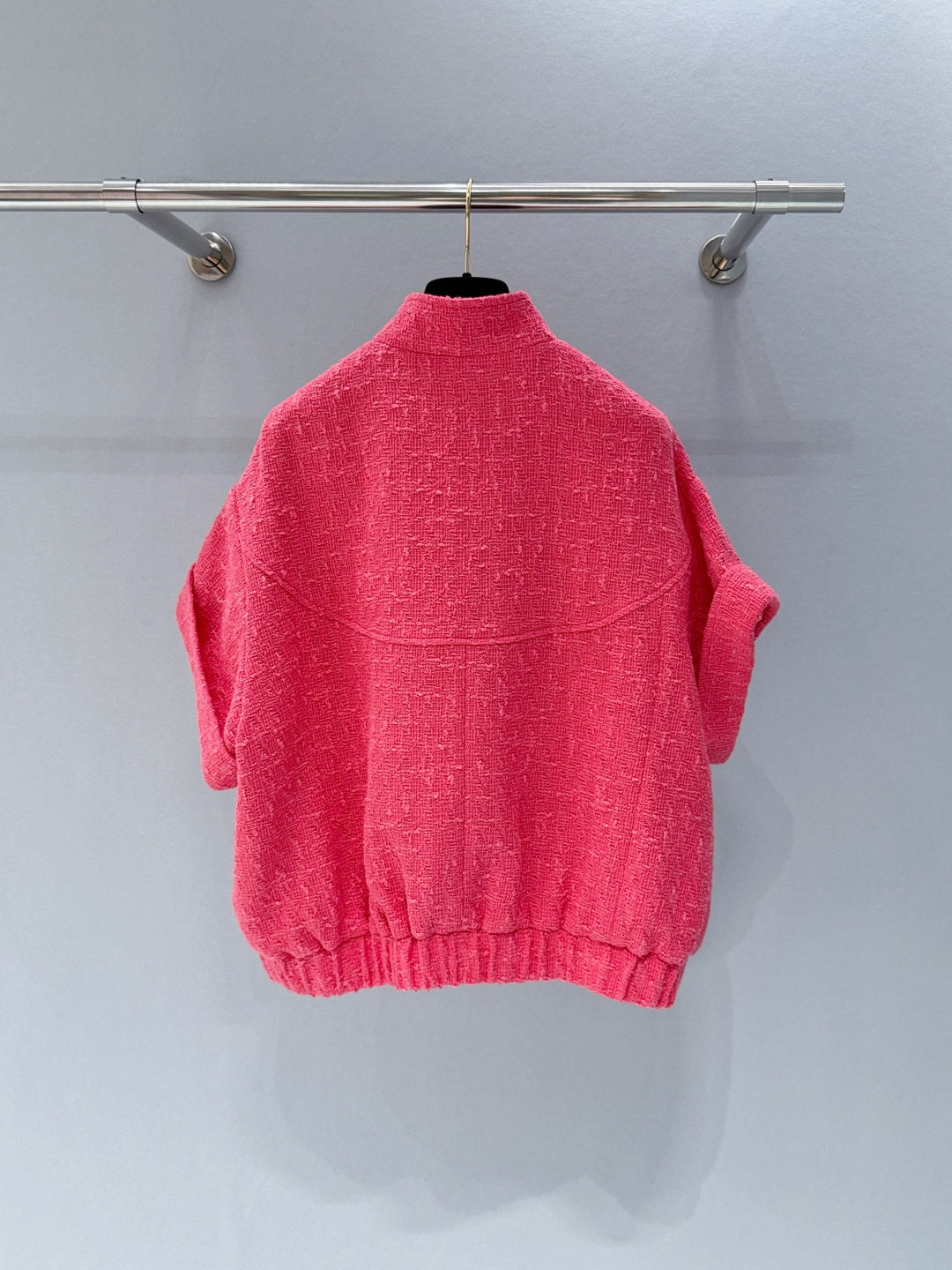 CHANEL 26S SHORT-SLEEVE STAND COLLAR JACKET 889