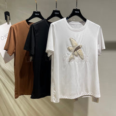 Loewe 25 Three-dimensional Beaded T-shirt Cotton