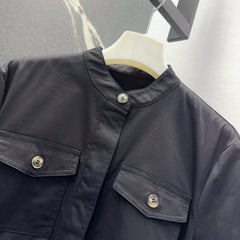 Loewe 25 Shirt Dress Black Cotton