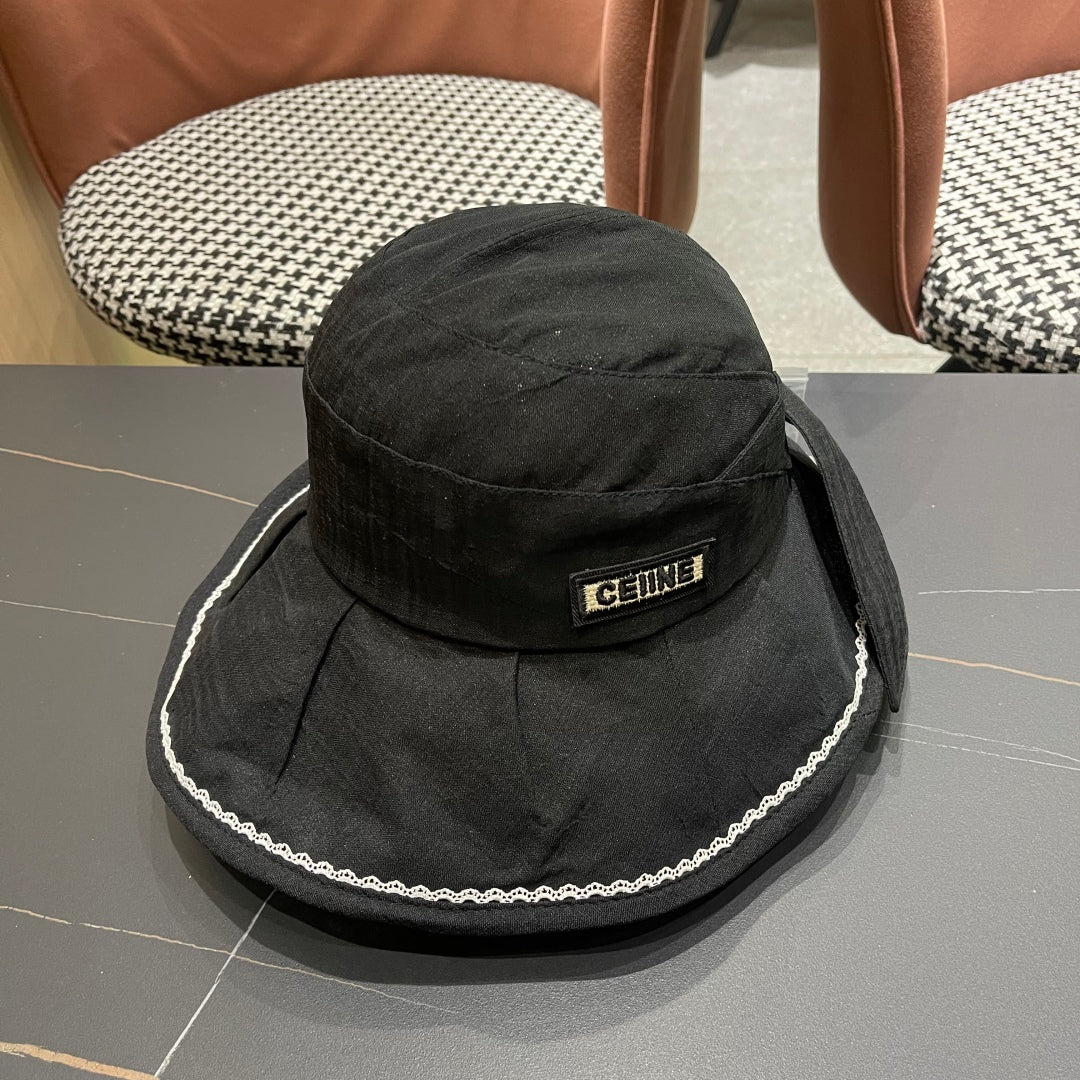 BUCKET HAT MODEL 650274 IN BLACK TEXTURED FABRIC
