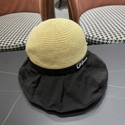 WIDE BRIM HAT MODEL 651949 IN BLACK MESH FABRIC