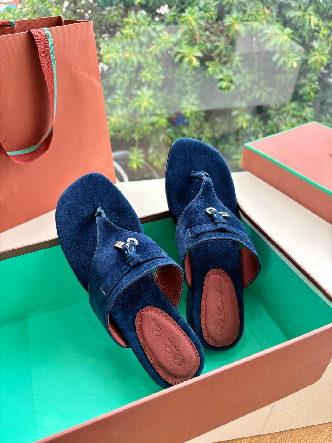 LP THONG SANDALS 25S IN MIDNIGHT BLUE SUEDE