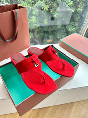 LP THONG SANDALS 25S IN RED SUEDE