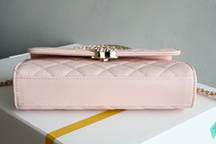 CHANEL 25S KELLY 18 CM IN LIGHT PINK LAMBSKIN