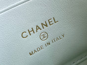 CHANEL 25S KELLY 18 CM IN MINT GREEN LAMBSKIN