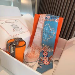 HERMES 25S SILK NECKERCHIEF 86 IN SILK 714379