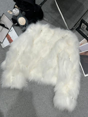 CHANEL 25S FOX FUR JACKET 593
