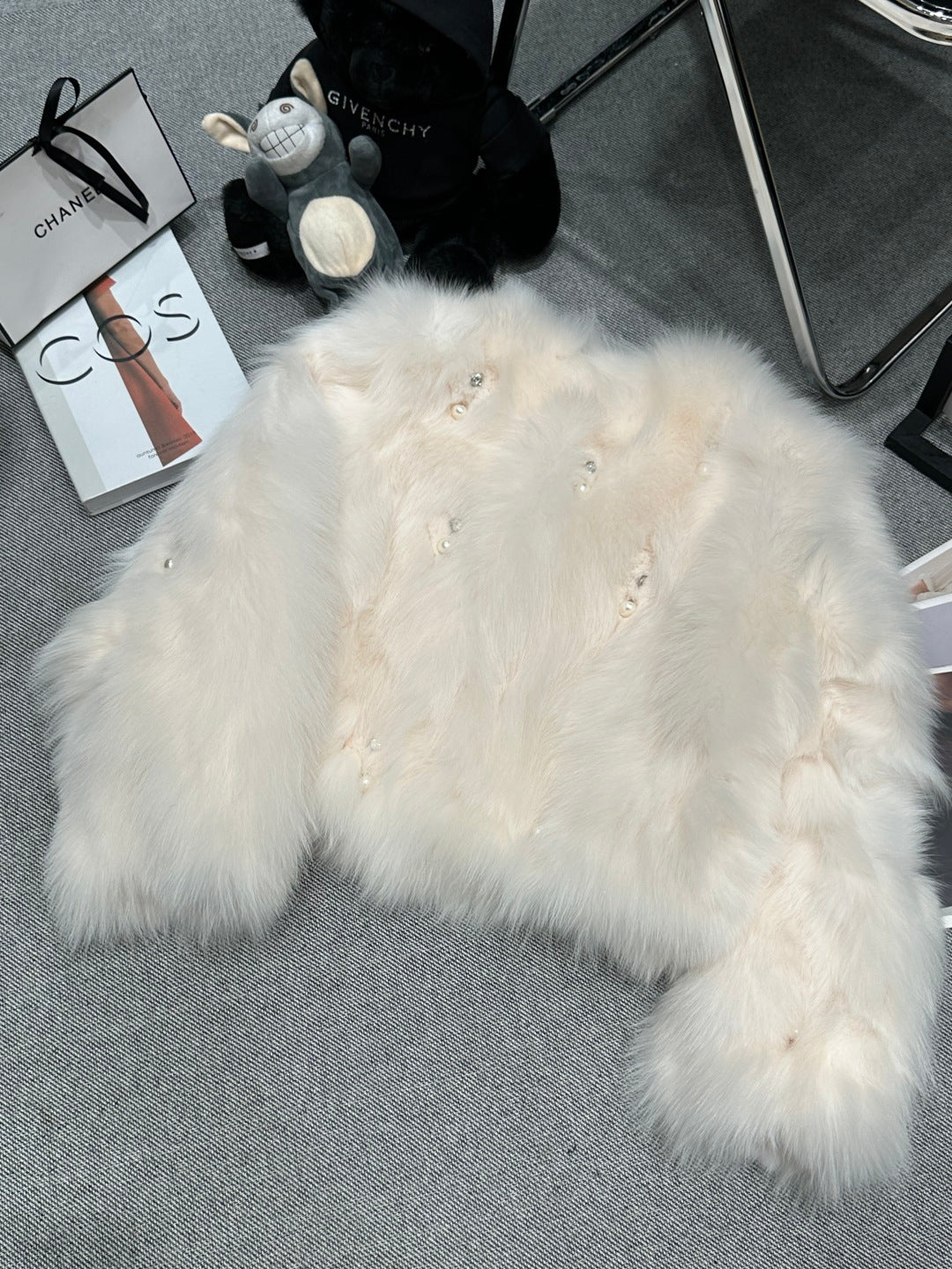 CHANEL 25S FOX FUR JACKET 594