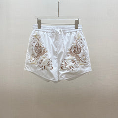 HERMES 25S EMBROIDERED SHORTS 158