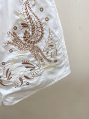 HERMES 25S EMBROIDERED SHORTS 158