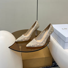 HIGH HEELS PUMP IN CAMEL BEIGE LAMB SUEDE 10 CM