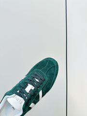 CELINE 25S JOGGER LOW LACE UP SNEAKER WITH TRIOMPHE IN DEEP TEAL SUEDE