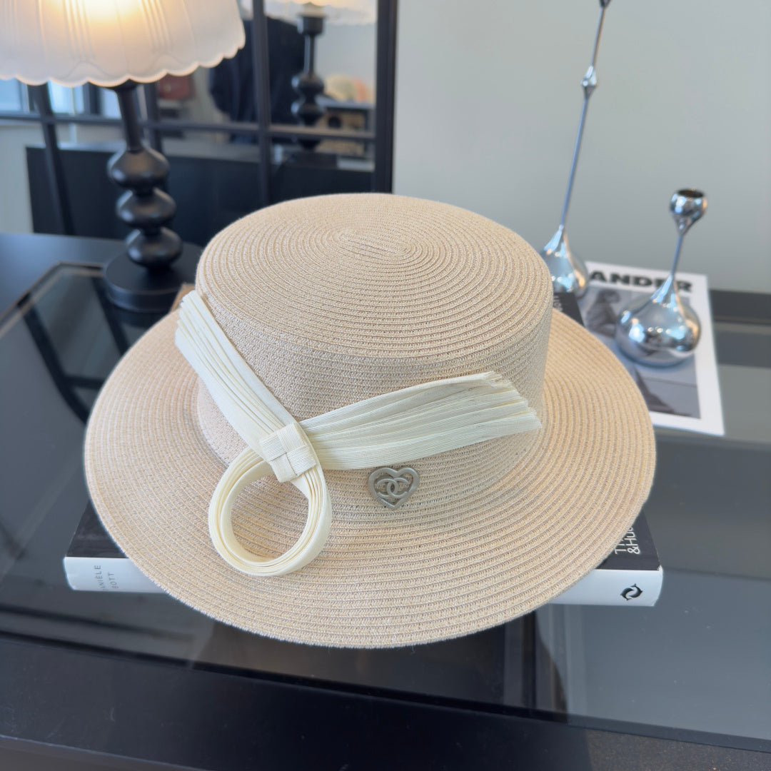 CHANEL 26S STRAW BOATER HAT 335887