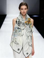 CHANEL 25S SCARF 135 IN CASHMERE 991637