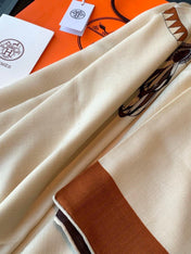 HERMES 26S SCARF 140 IN CASHMERE AND SILK 304243