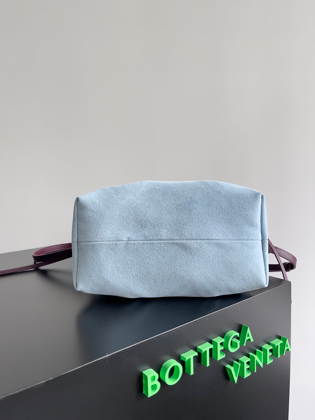 SMALL PINACOTECA REVERSIBLE TOTE BAG 24 IN MADDER BROWN LAMBSKIN AND LIGHT BLUE SUEDE