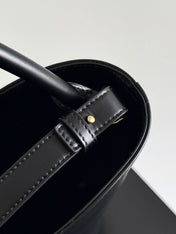 BOTTEGA VENETA 25S MEDIUM LIBERTA 30 IN BLACK CALFSKIN GOLD HARDWARE